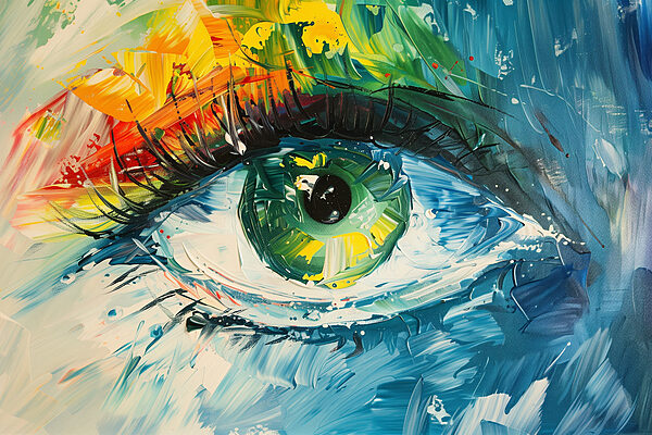 Peinture d'un œil Peinture d'un œil