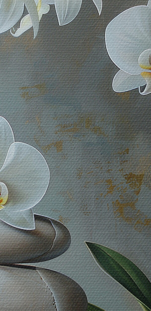 Painting of a plant and a stack of rocks Painting of a plant and a stack of rocks