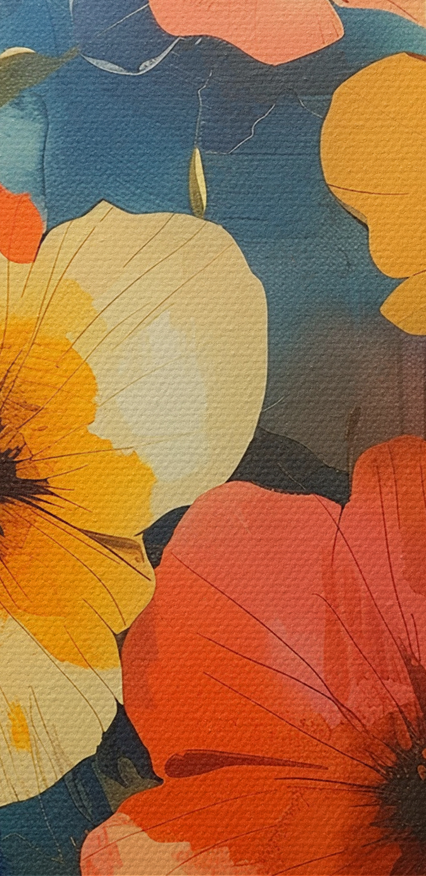 Peinture de fleurs sur un mur Peinture de fleurs sur un mur
