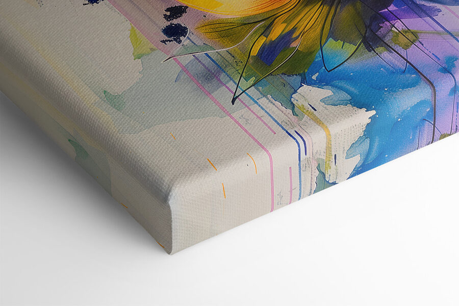 Peinture de fleurs sur fond blanc