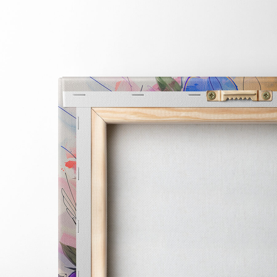 Tableaux Peinture de fleurs sur une surface blanche – Image 5