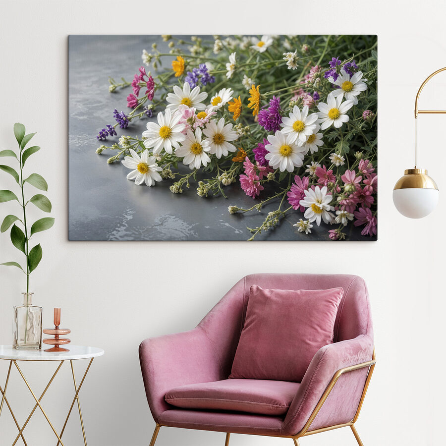 Tableaux Groupe de fleurs colorées