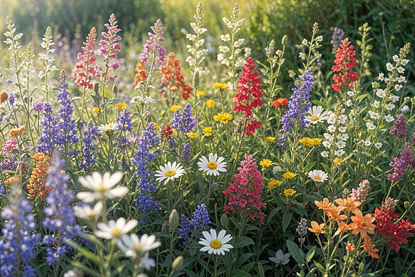 Champ de fleurs colorées s40390p 600x400 - Champ de fleurs colorées
