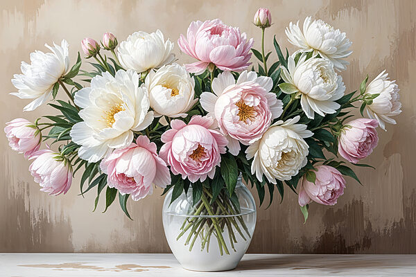 Vase of flowers on a table Vase of flowers on a table