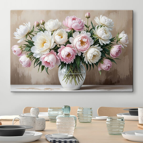 Vase of flowers on a table Vase of flowers on a table