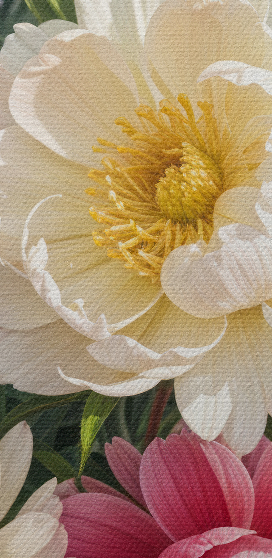 Bouquet de fleurs avec feuilles