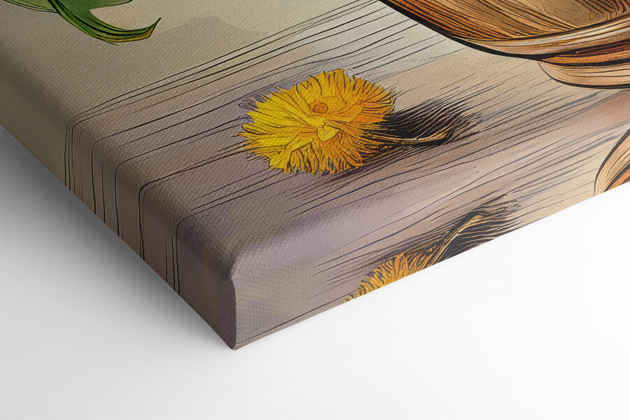 Fleurs jaunes dans un vase