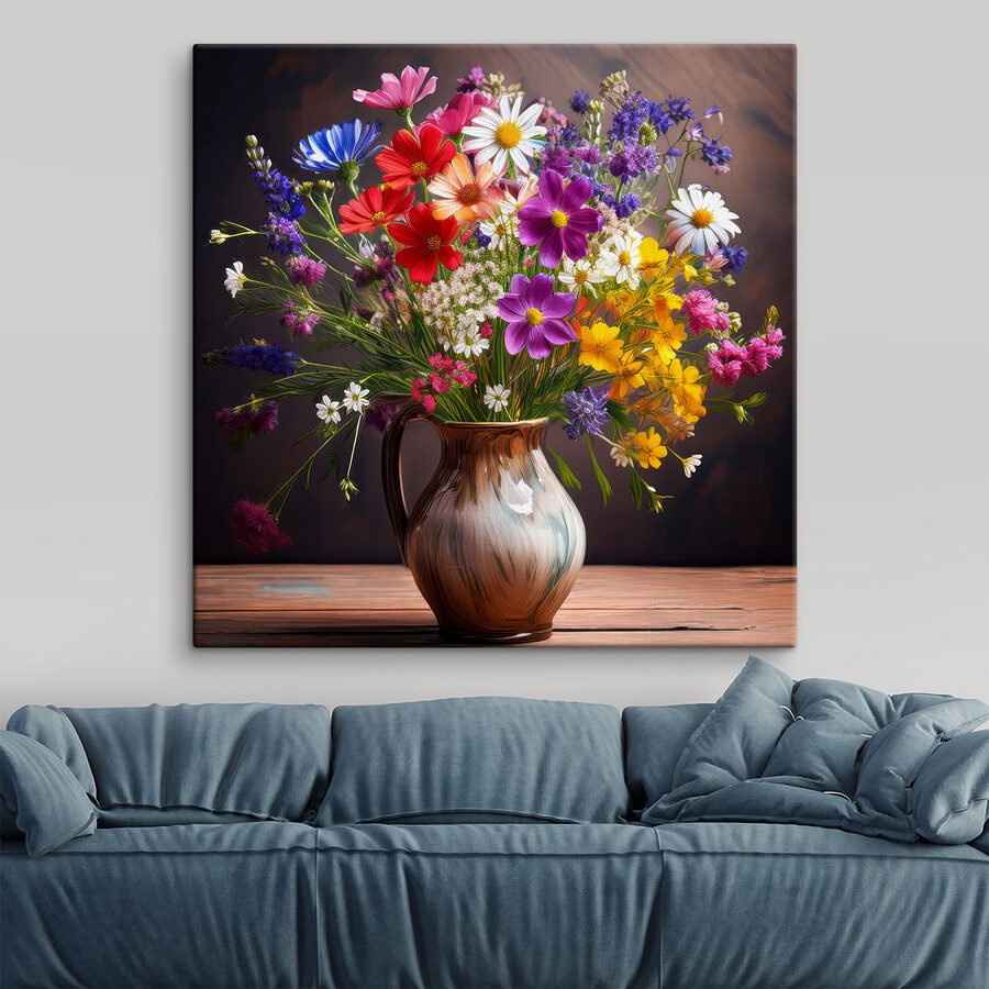 Vase de fleurs sur une table