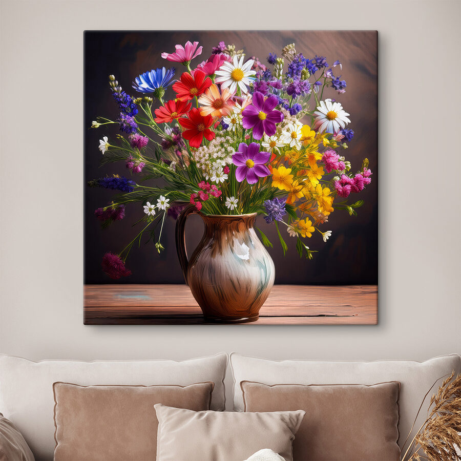 Vase de fleurs sur une table