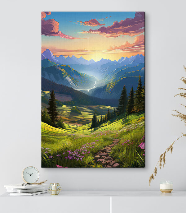 Paysage de montagnes et d'arbres Paysage de montagnes et d'arbres