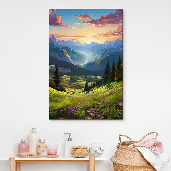 Paysage de montagnes et d'arbres Paysage de montagnes et d'arbres