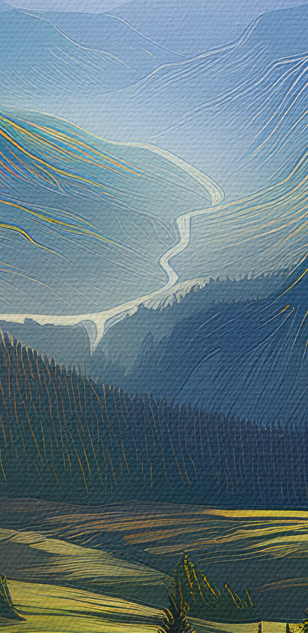 Paysage de montagnes et d'arbres Paysage de montagnes et d'arbres