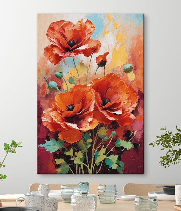 Peinture de fleurs rouges Peinture de fleurs rouges