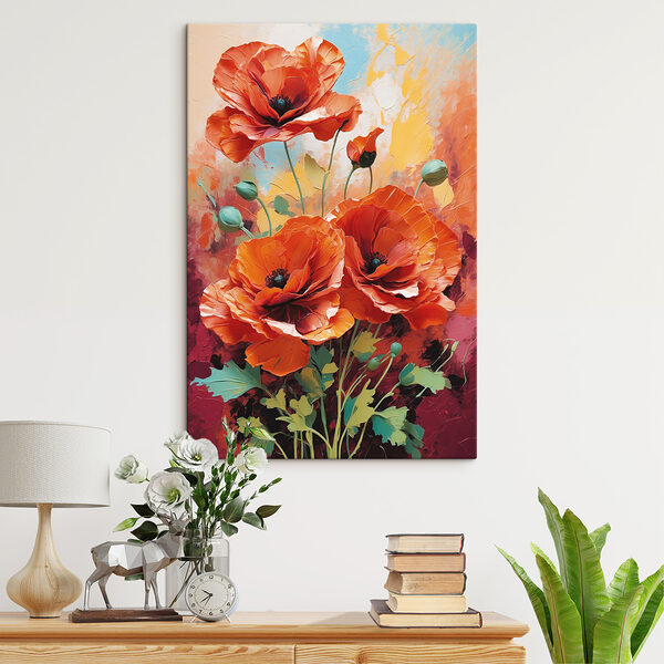 Peinture de fleurs rouges Peinture de fleurs rouges