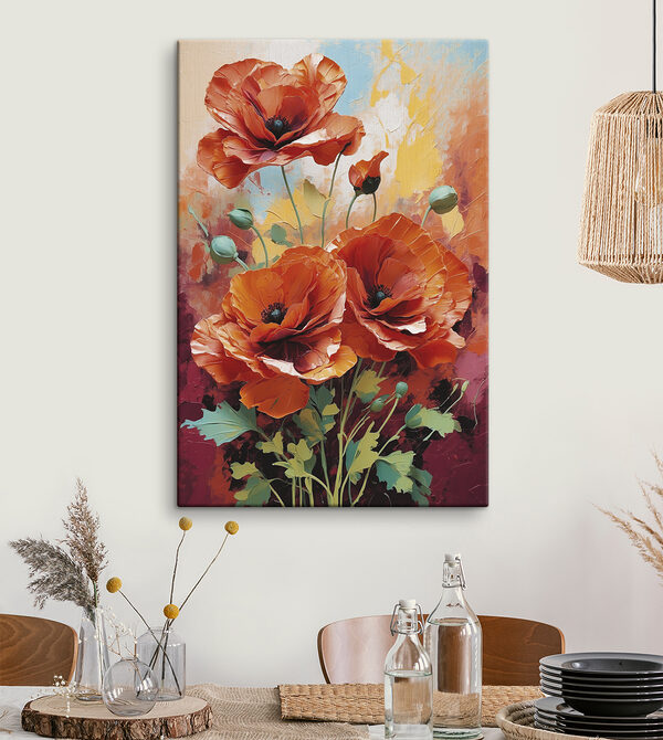 Peinture de fleurs rouges Peinture de fleurs rouges
