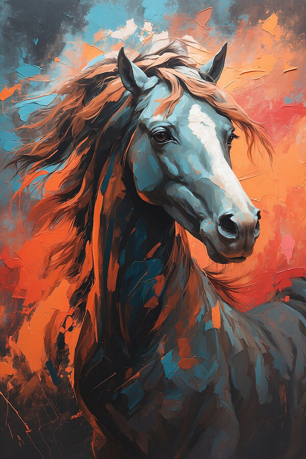 Peinture d'un cheval Peinture d'un cheval