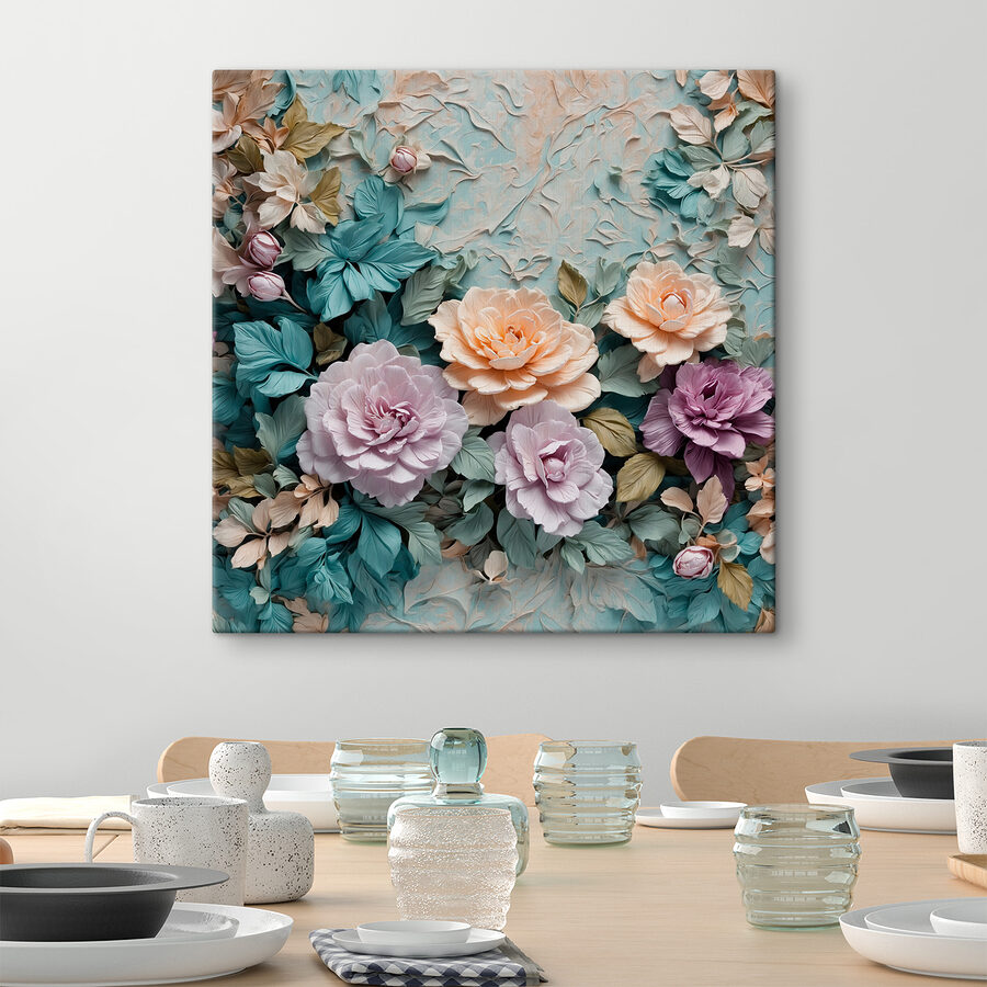 Groupe de fleurs sur un mur