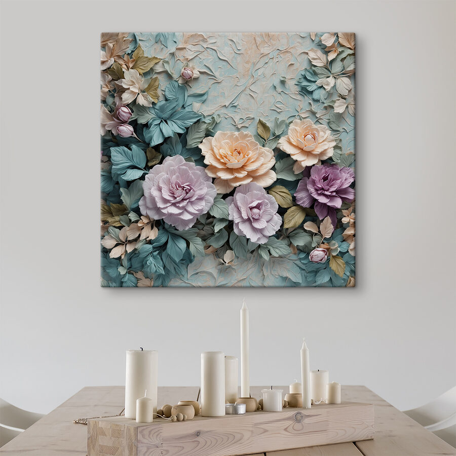 Groupe de fleurs sur un mur
