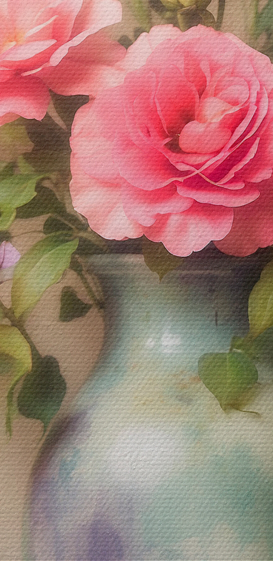 Vase avec des fleurs sur une étagère