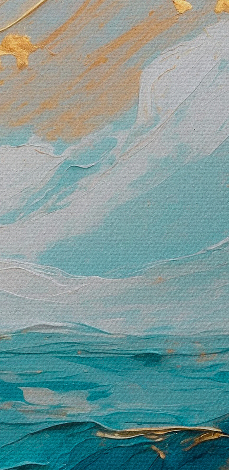 Toile océanique d'azur et d'ambre