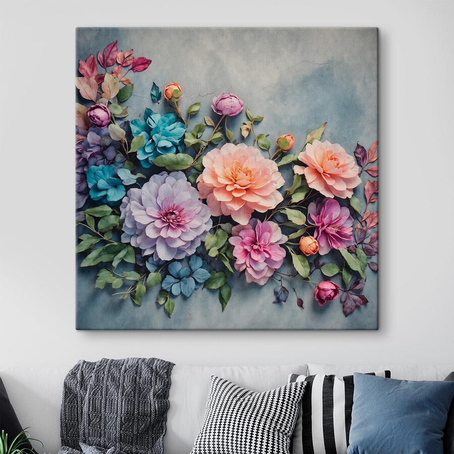 Groupe de fleurs colorées