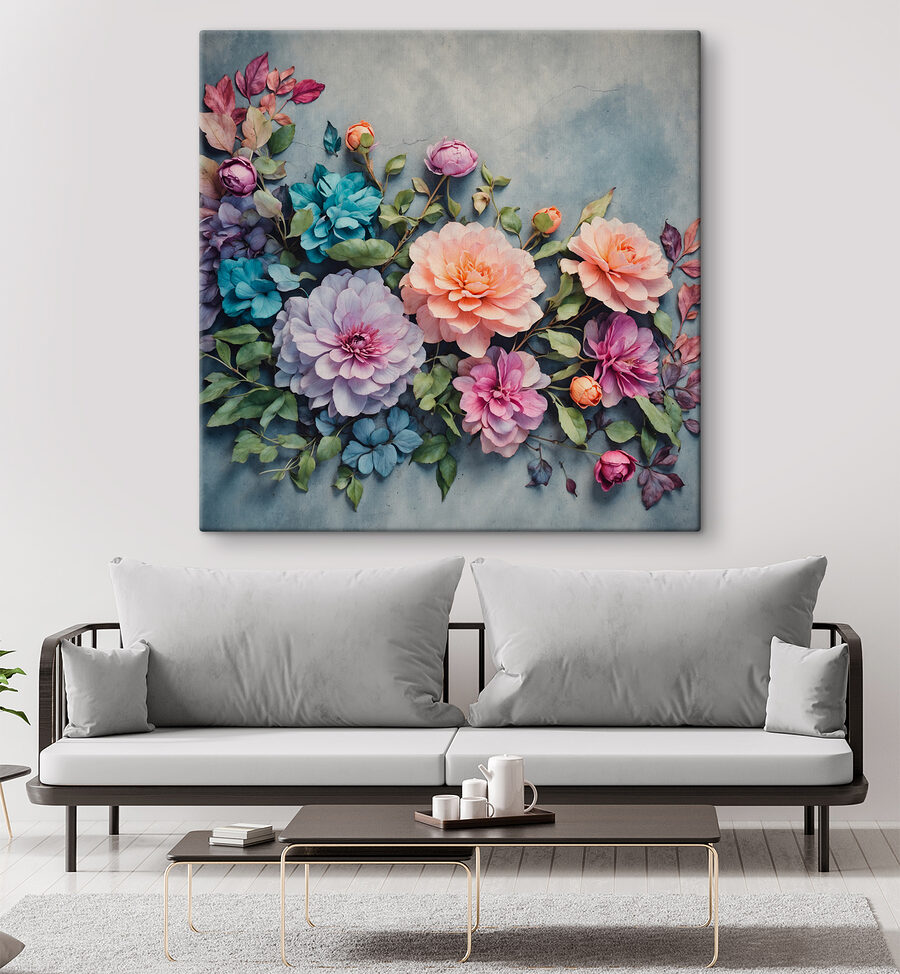 Groupe de fleurs colorées