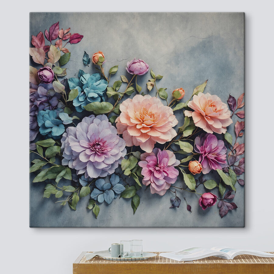 Groupe de fleurs colorées