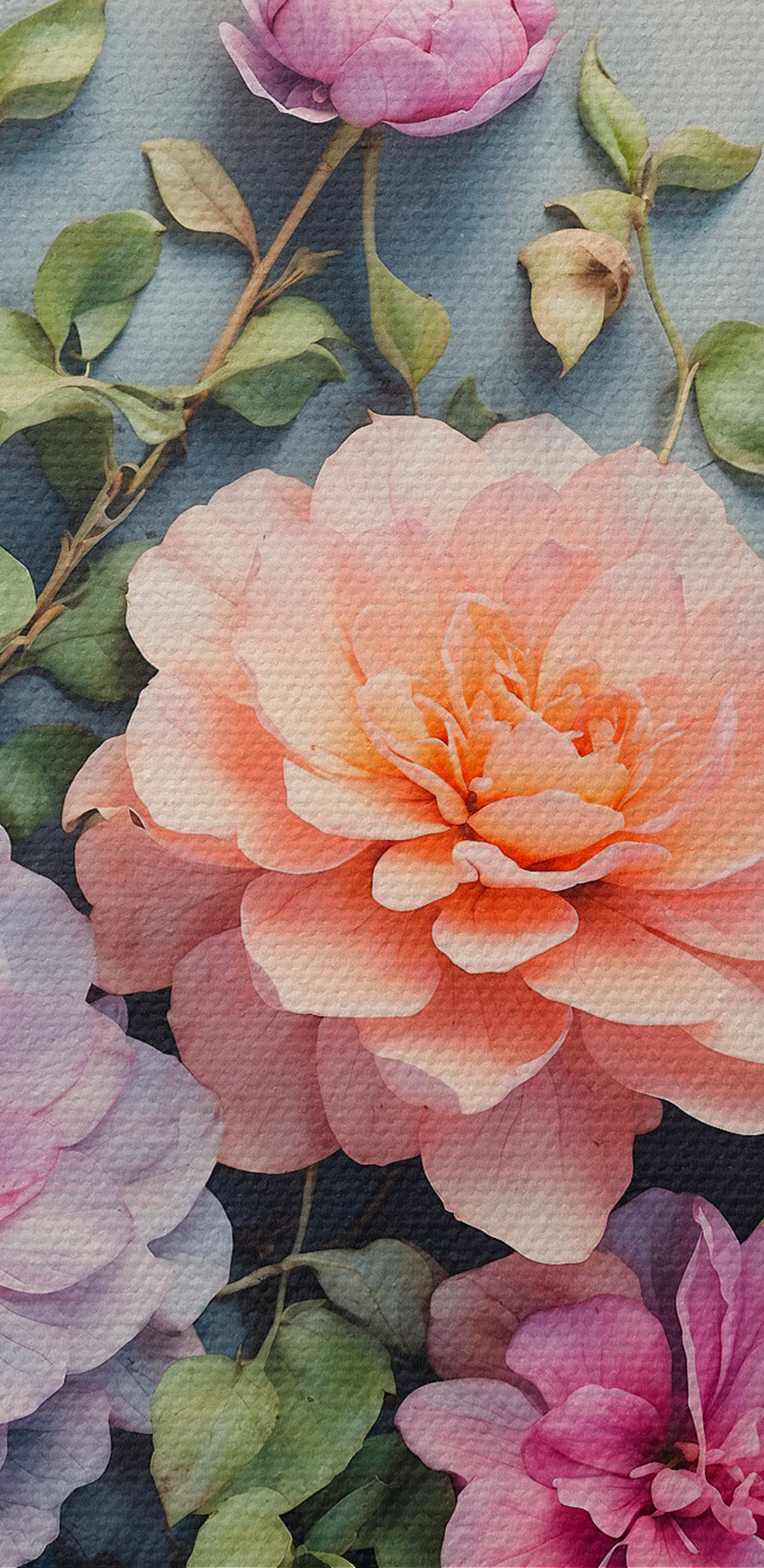 Groupe de fleurs colorées