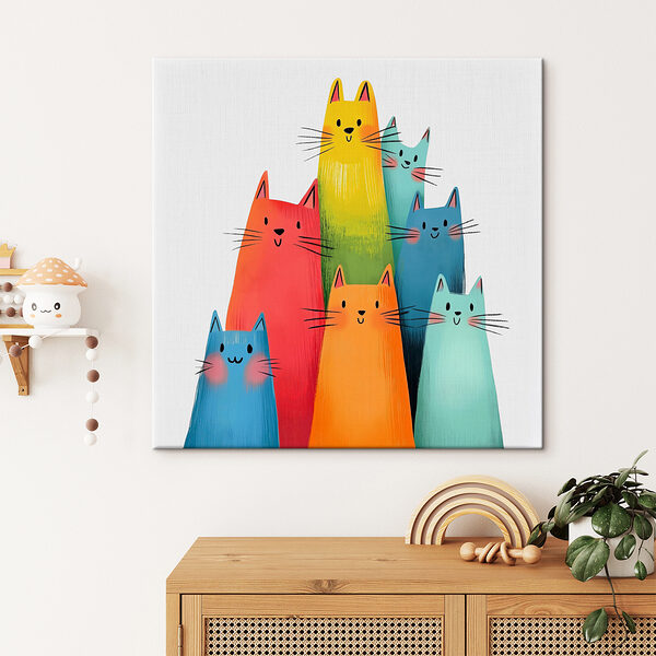 Groupe de chats de couleurs différentes Groupe de chats de couleurs différentes