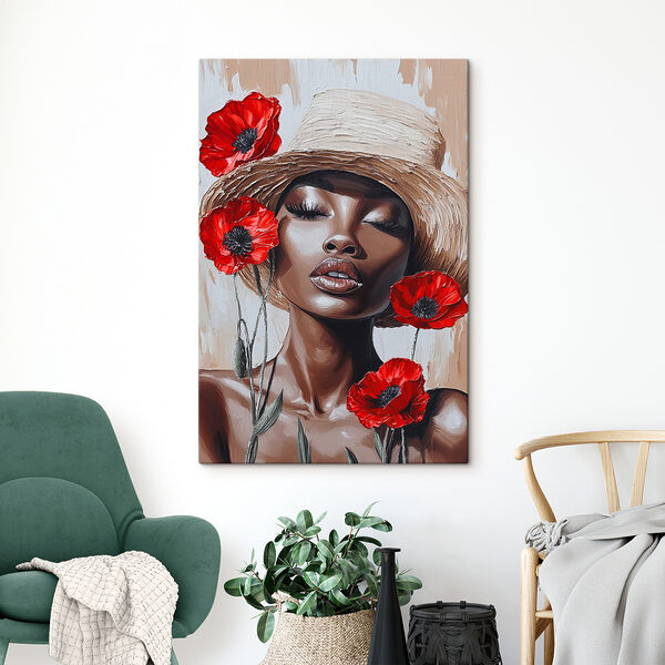 Femme avec des fleurs dans les cheveux Femme avec des fleurs dans les cheveux