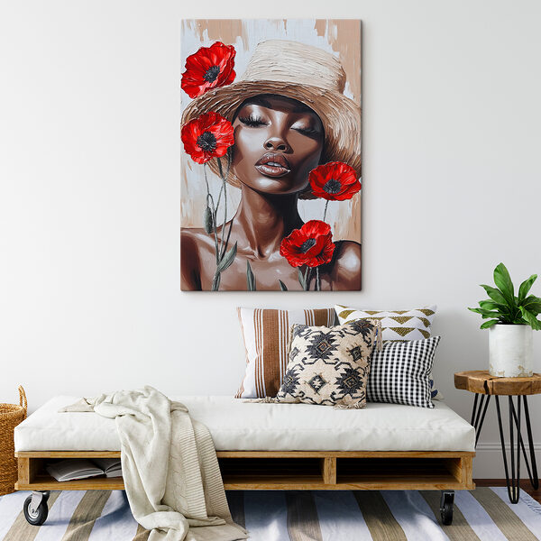 Femme avec des fleurs dans les cheveux Femme avec des fleurs dans les cheveux