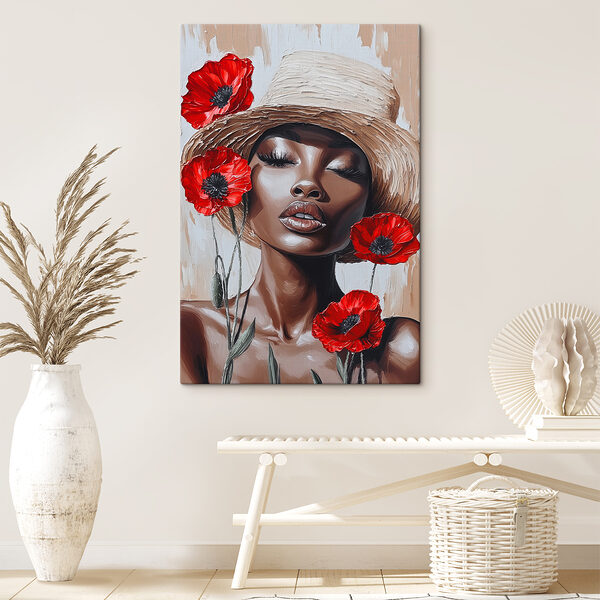 Femme avec des fleurs dans les cheveux Femme avec des fleurs dans les cheveux