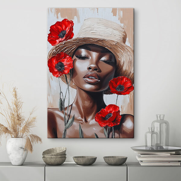 Femme avec des fleurs dans les cheveux Femme avec des fleurs dans les cheveux