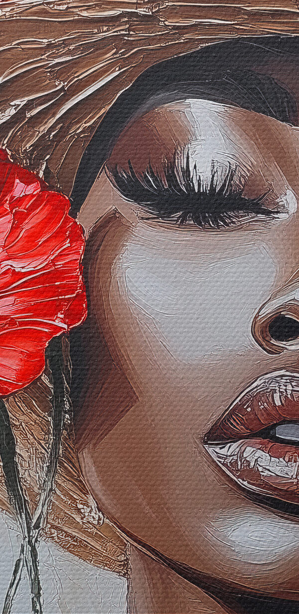 Femme avec des fleurs dans les cheveux Femme avec des fleurs dans les cheveux