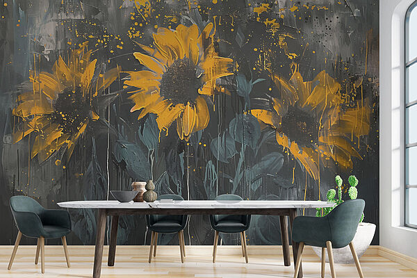 Peinture de fleurs jaunes Peinture de fleurs jaunes