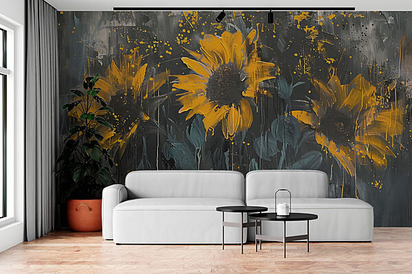 Peinture de fleurs jaunes Peinture de fleurs jaunes