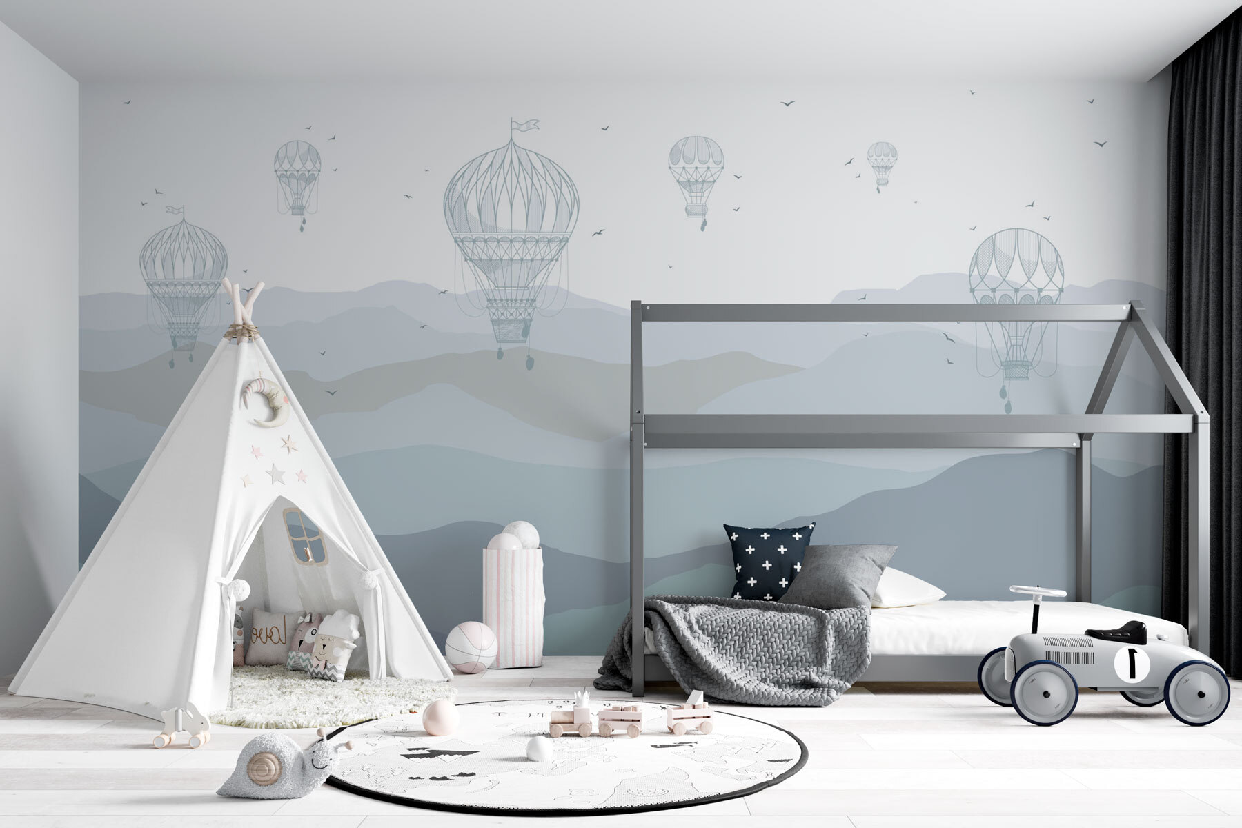 Group of hot air balloons in the sky Group of hot air balloons in the sky