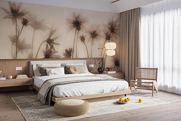 Groupe de fleurs sur fond flou Groupe de fleurs sur fond flou