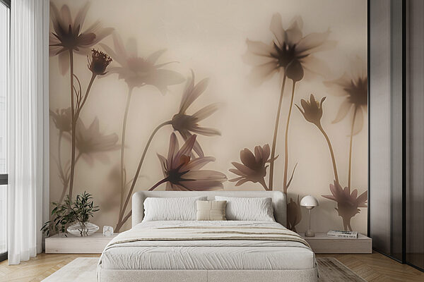 Groupe de fleurs sur fond flou Groupe de fleurs sur fond flou