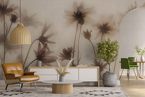 Groupe de fleurs sur fond flou Groupe de fleurs sur fond flou