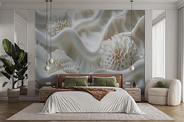Tissu blanc avec boules blanches Tissu blanc avec boules blanches