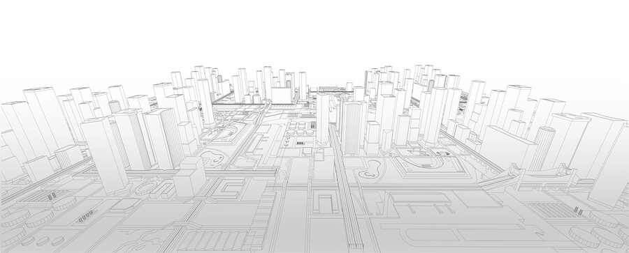 Dessin d'une ville