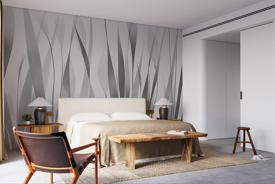 Image de plantes en gris et blanc