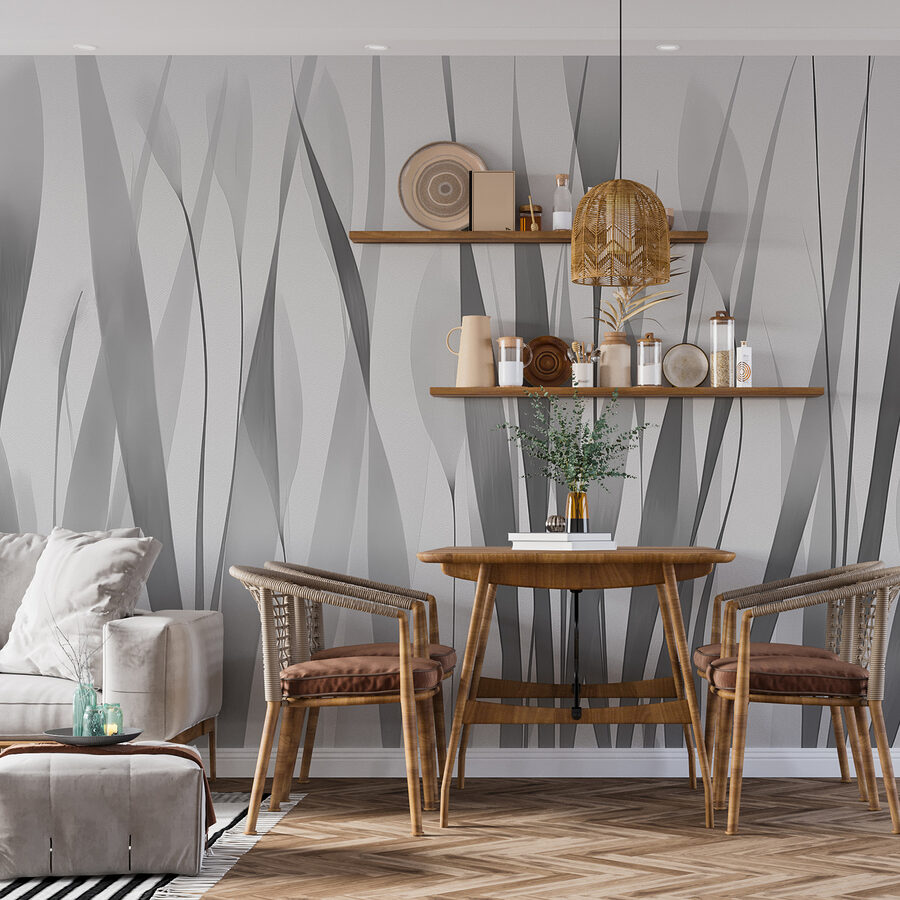 Image de plantes en gris et blanc