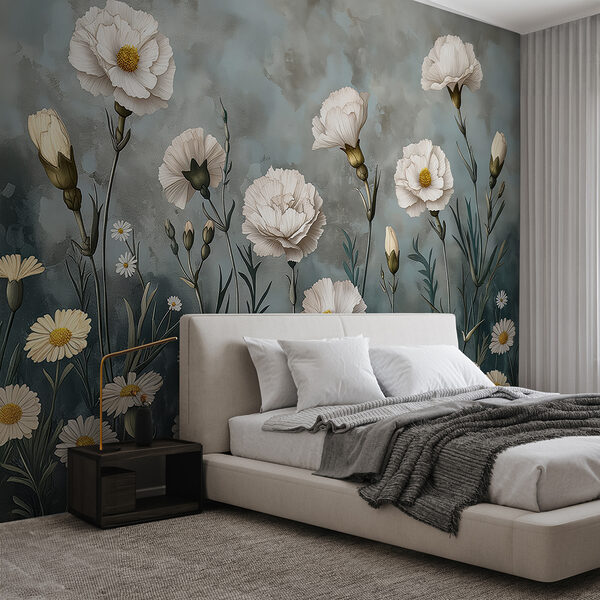 Peinture de fleurs blanches Peinture de fleurs blanches