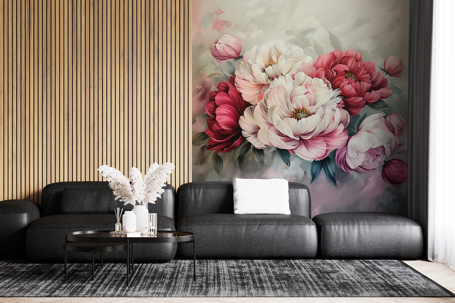 Peinture de fleurs sur une surface
