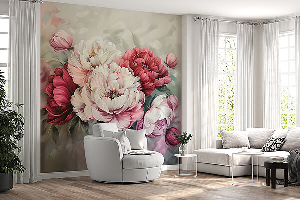 Peinture de fleurs sur une surface Peinture de fleurs sur une surface
