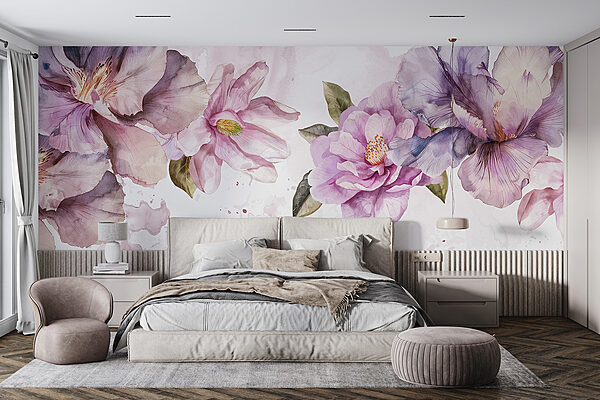 Groupe de fleurs violettes Groupe de fleurs violettes