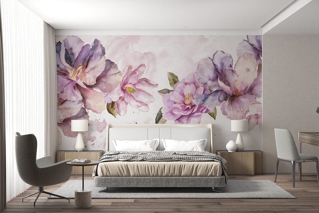 Group of purple flowers Group of purple flowers