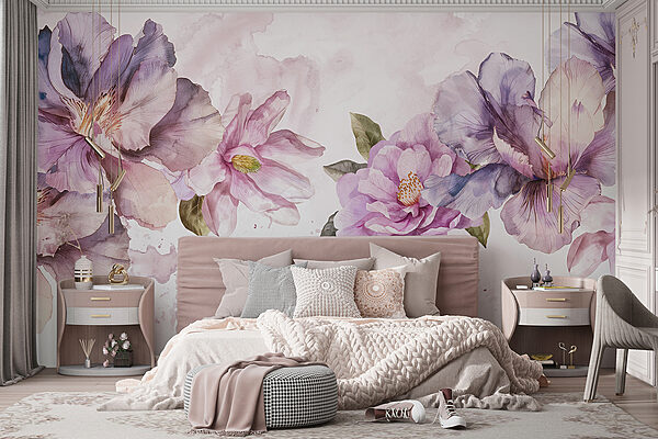 Groupe de fleurs violettes Groupe de fleurs violettes